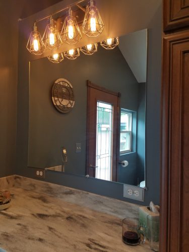 Bathroom Mirror Install